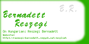 bernadett reszegi business card